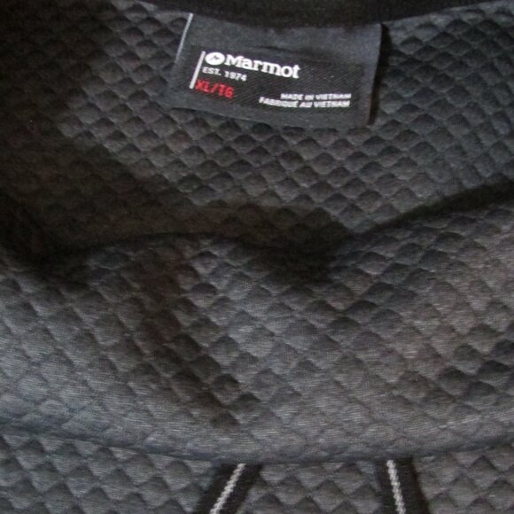 Marmot Annie Quilted Pullover - Cowl Neck - Pockets - Dark Gray - Picture 5 of 8